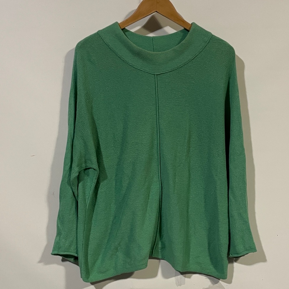 Eileen Fisher Green Crew Neck Sweater